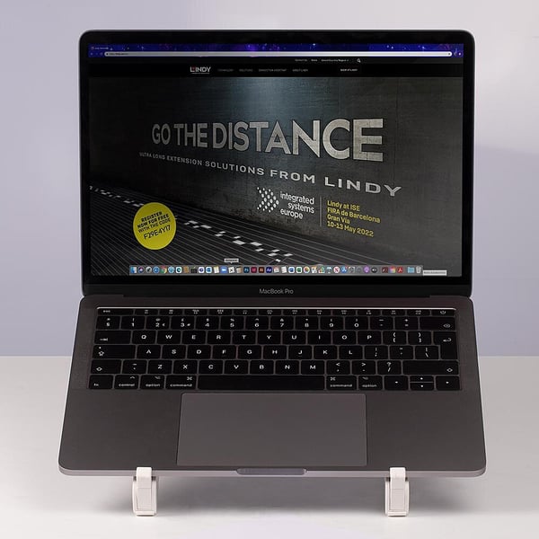 Lindy 20916 laptop stativ Sølv, Hvid 39,6 cm (15.6")