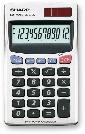 Sharp EL-379SB laskin Tasku Perus Valkoinen