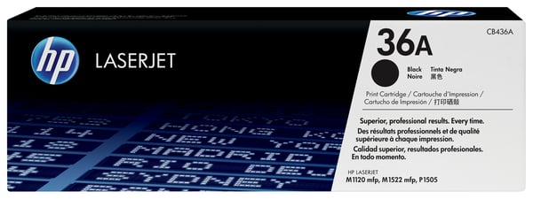 HP 36A - Sort - original - LaserJet - Tonerpatron (CB436A) HP 36A - Sort - original - LaserJet - Tonerpatron (CB436A)