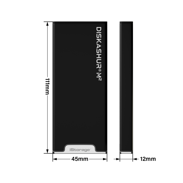 iStorage diskAshur M2 PIN 1 TB USB Type-A / USB Type-C 3.2 Gen 1 (3.1 Gen 1) Musta