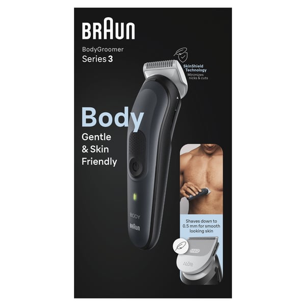 Braun BodyGroomer 3 BG3340 Svart, Grå