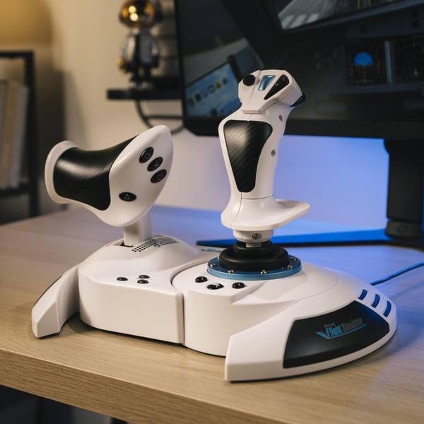Thrustmaster T.Flight Hotas 5 Microsoft Flight Simulator Edition Hvid USB Flysimulator Digital PC, PlayStation 5, PlayStation 4
