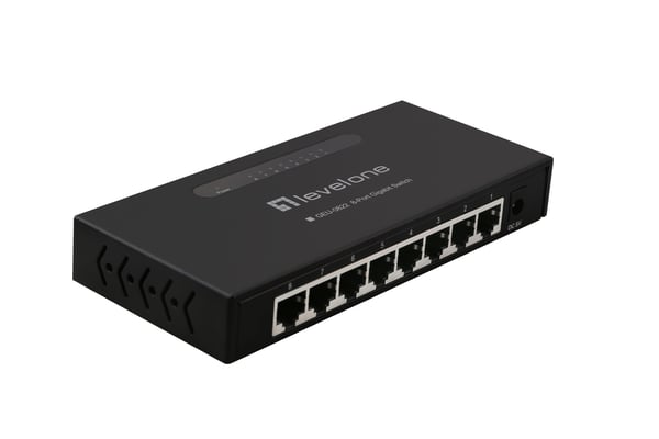 LevelOne GEU-0822 verkkokytkin Hallitsematon Gigabit Ethernet (10/100/1000) Musta