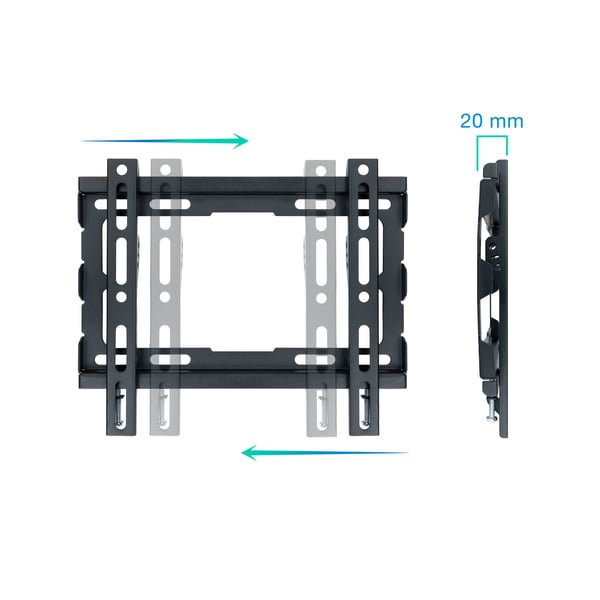 TooQ LP1043F-B tv-beslag 109,2 cm (43") Sort