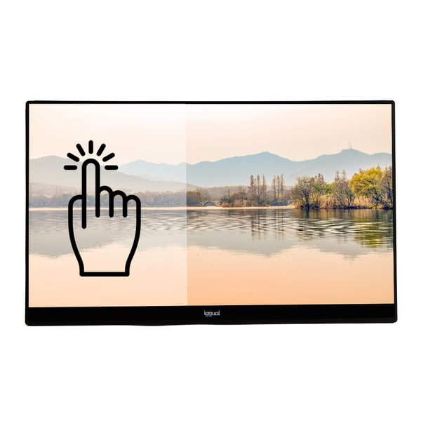 iggual MTL270HS computerskærm 68,6 cm (27") 1920 x 1080 pixel Fuld HD LED Berøringsskærm Bordplade Sort