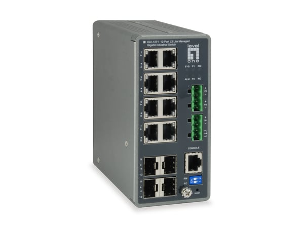 LevelOne IGU-1271 verkkokytkin Hallittu L3 Gigabit Ethernet (10/100/1000) Harmaa