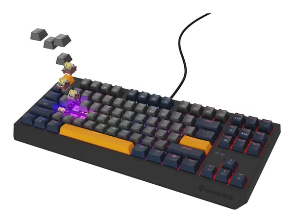 GENESIS Thor 230 TKL tastatur Spil USB QWERTY Engelsk Blå
