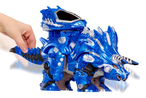 MGA Entertainment Armorsaurs Armor-Up Dinosaur- Triceratops - Cobalt