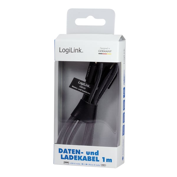 LogiLink CU0132 USB-kabel USB 2.0 1 m USB A Micro-USB A 0,48 Gbit/sek. Grå