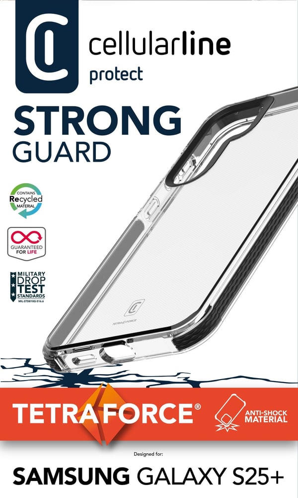 Cellularline 8018080491351 mobiltelefon etui 17,3 cm (6.82") Cover Sort