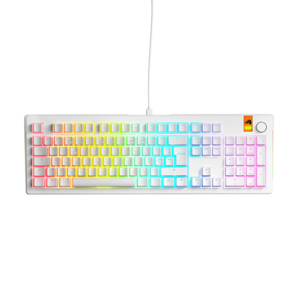 Glorious Gaming GMMK 3 HE 100% Prebuilt tastatur Spil USB AZERTY Fransk Hvid