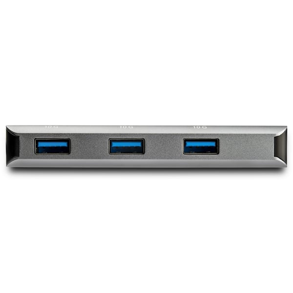 StarTech.com HB31C3ASDMB kannettavien tietokoneiden telakka ja porttitoistin USB 3.2 Gen 2 (3.1 Gen 2) Type-C Musta, Harmaa