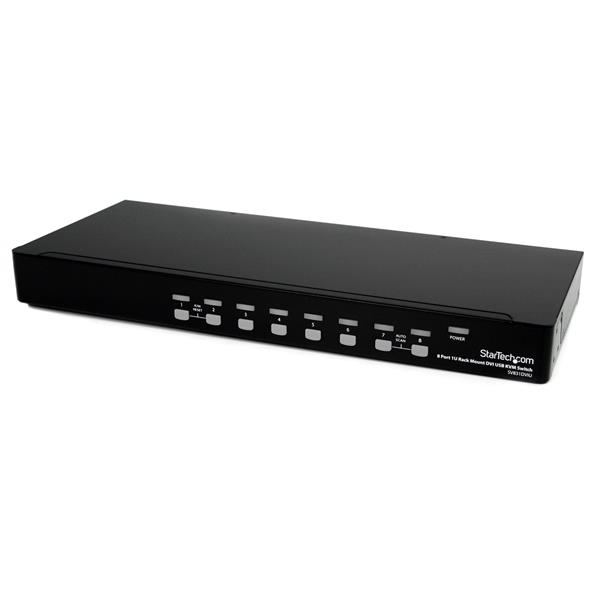 StarTech.com SV831DVIU KVM-switchar Rackmontering Svart
