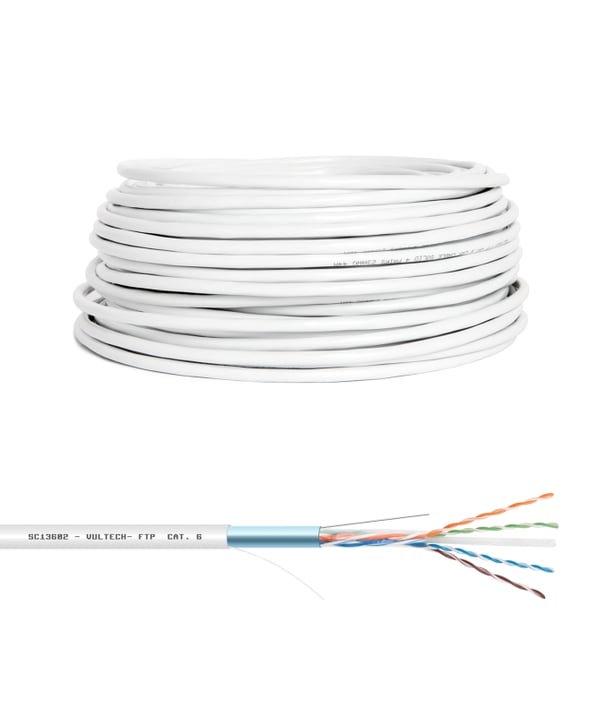 Vultech SC13602-100 netværkskabel Hvid 100 m Cat6 F/UTP (FTP) Rund