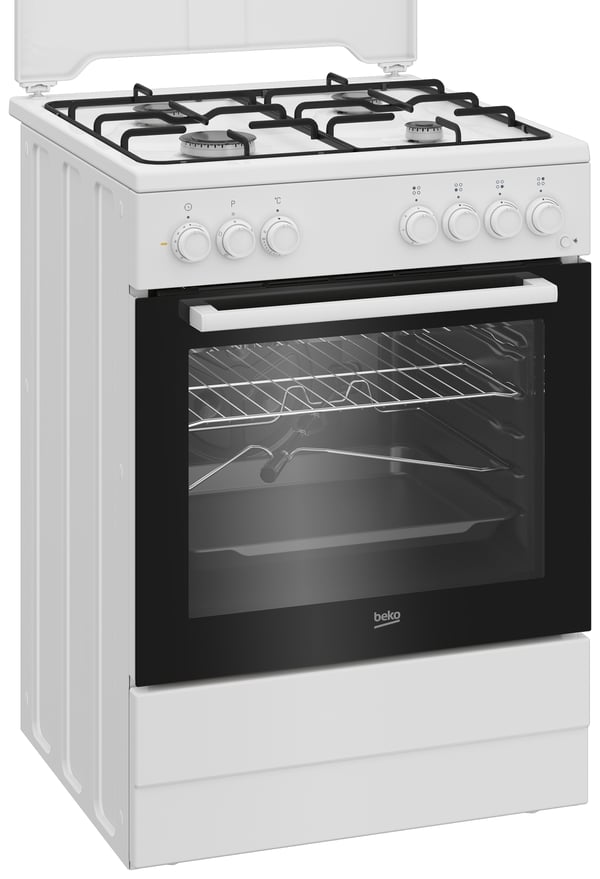 Beko FBST62110DW Fritstående komfur Elektrisk Gaskomfur Hvid