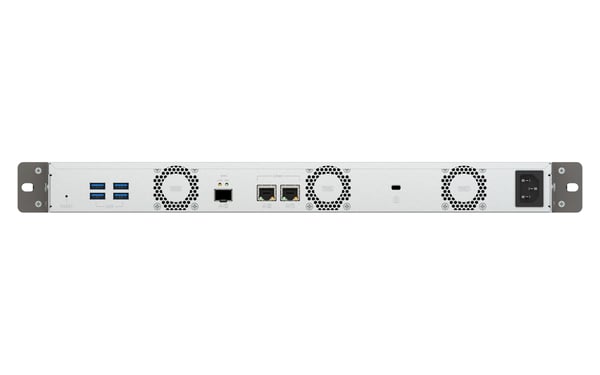 QNAP TS-432XeU NAS Stativ (1U) 4 GB DDR4 0 TB QNAP QTS Sort, Grå