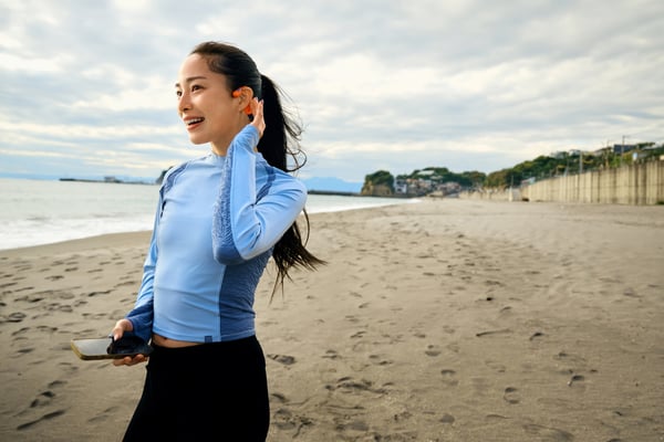 SHOKZ OpenSwim Pro Headset Trådløs Halsbånd Sport Bluetooth Sort, Rød