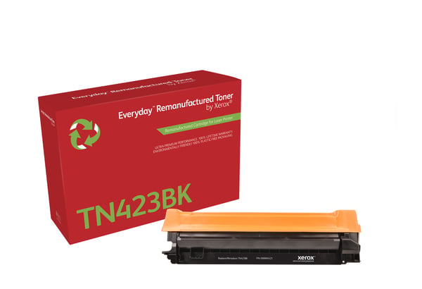 Everyday™ Mustavalko Remanufactured Toner by Xerox compatible with Brother TN423BK, High capacity Everyday™ Mustavalko Remanufactured Toner by Xerox compatible with Brother TN423BK, High capacity