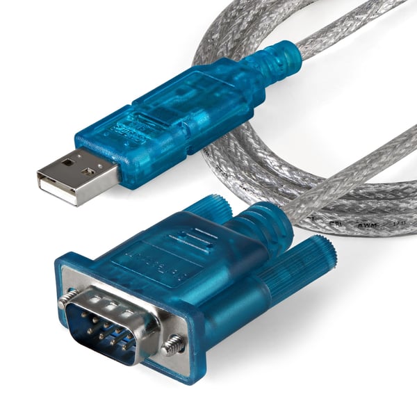 StarTech.com ICUSB232SM3 kabel kønsskifter DB-9 USB 2.0 A Blå, Transparent