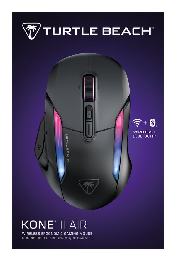 Turtle Beach Kone II Air datormöss Spela högerhand Trådlös RF + Bluetooth Optisk 26000 DPI