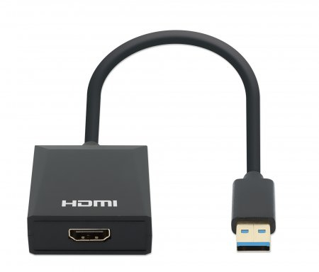 Manhattan 153690 USB-grafikadapter Svart