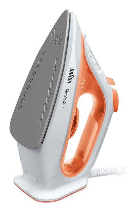 Braun TexStyle 1 SI1009OR Ångstrykjärn Strysula non-stick 1900 W Orange, Vit