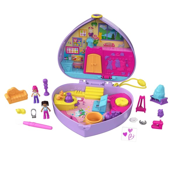 Polly Pocket STARRING SHANI-konstnärsstudio i lekväska