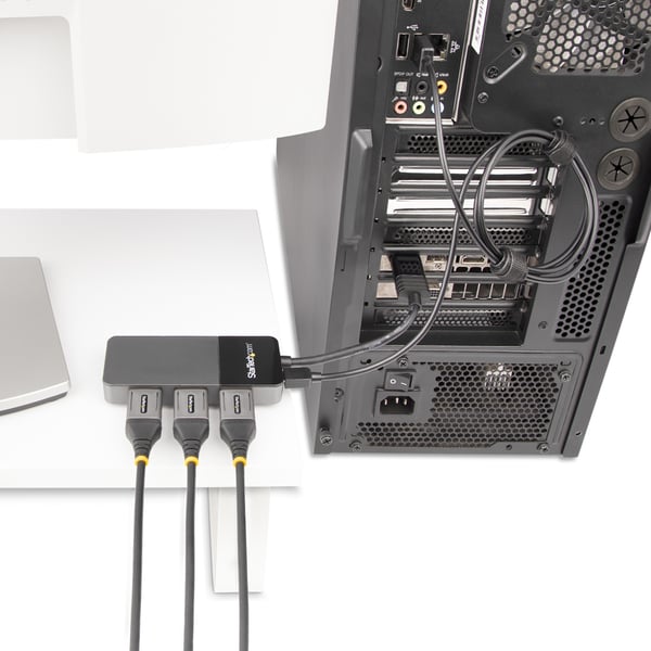 StarTech.com DisplayPort MST Hub (3 porte, 3 x 4k, HDR, EDID, DP 1.4 Multi Monitor Splitter til Windo