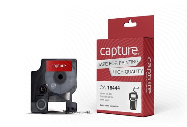 Capture CA-18444 etiketbånd Sort på hvid Capture CA-18444 etiketbånd Sort på hvid
