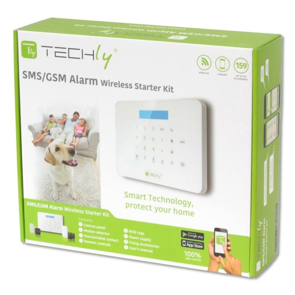 Techly I-ALARM-KIT001 turvahälytinjärjestelmä Valkoinen