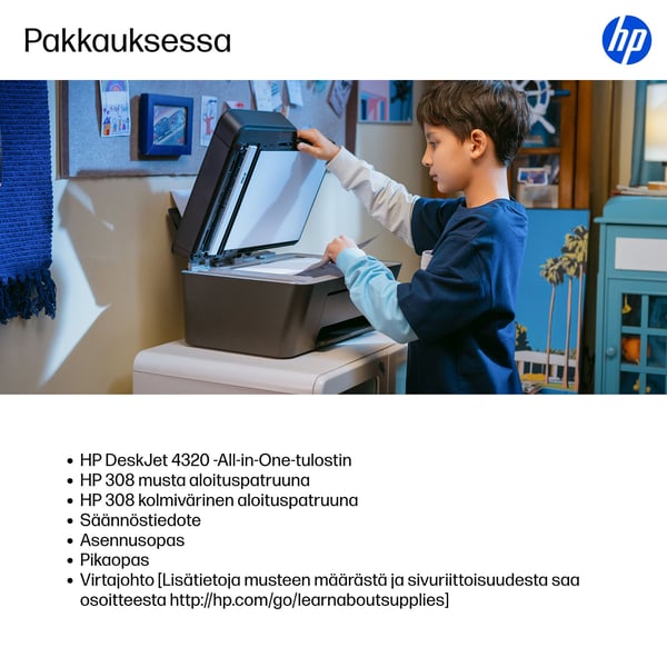 HP DeskJet 4320 Langaton All-in-One Väri Tulostin, Instant Ink