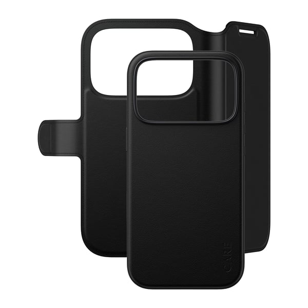 PanzerGlass CARE™ by ® Tango 2-in-1 Wallet Case Black w. MagSafe iPhone 2026 Pro | 17 Pro mobiltelefonfodral Mobilskal Transparent