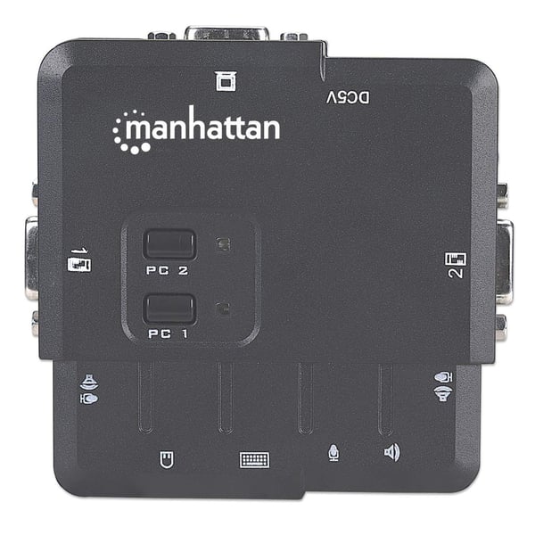 Manhattan 151252 KVM-kytkin Musta