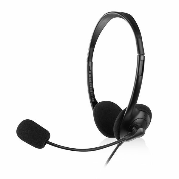 Ewent EW3563 hörlur och headset Kabel Huvudband Samtal/musik Svart