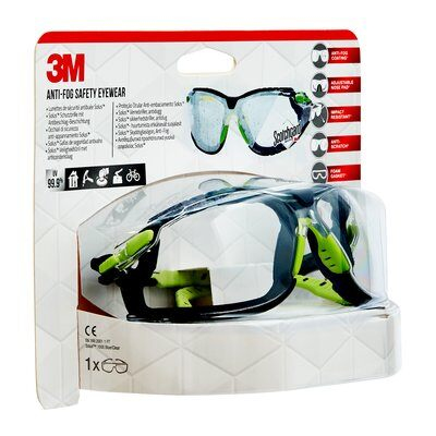 3M S1CGC1 skyddsglasögon Plast Svart, Grön