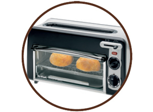 Tefal TL6008 2 viipale(i)ta 1300 W Alumiini, Musta