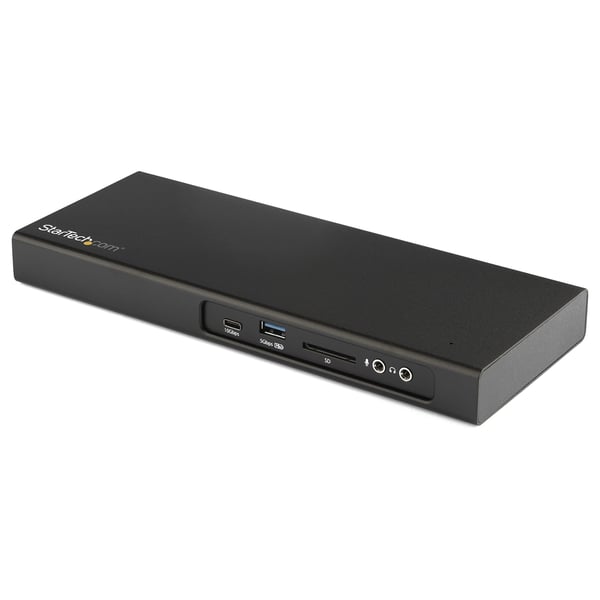 StarTech.com Thunderbolt™ 3-docka för dubbla bildskärmar i 4K 60Hz - PCIe M.2-plats och SD-läsare