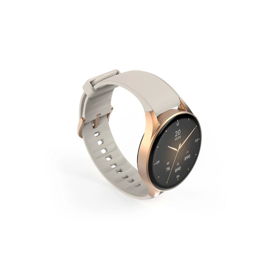 Hama Smartwatch \"8900\", GPS, AMOLED 1.32\", Telefonfunktion, Alexa, rund, Guld