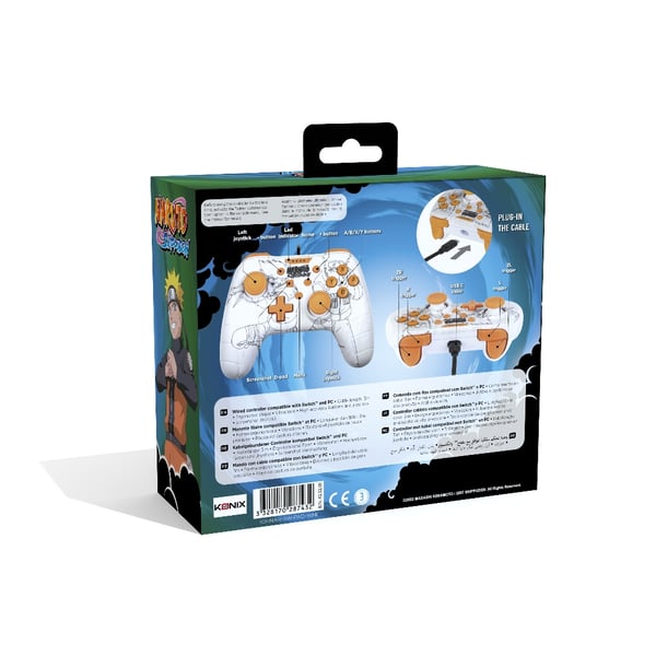 Konix Naruto Kakashi Hvid USB Gamepad Nintendo Switch, Nintendo Switch Lite, PC