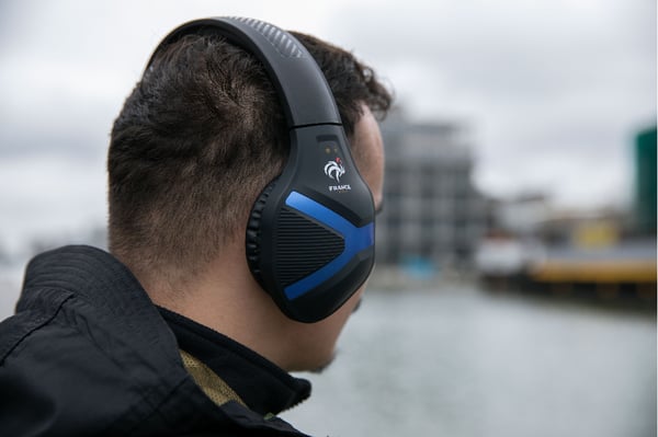 Konix 76791114986 hovedtelefoner/headset Ledningsført Spil Sort, Blå