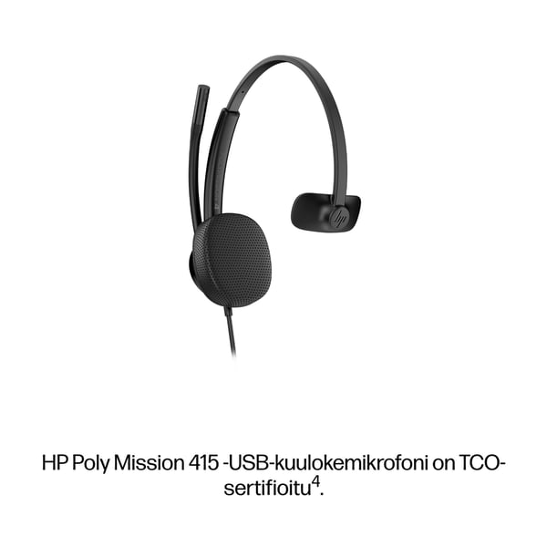 HP Poly Mission 415 -USB-monokuulokemikrofoni, langallinen