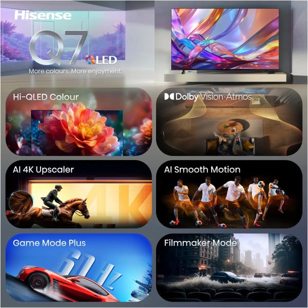 Hisense 55Q7S 139,7 cm (55") 4K Ultra HD Smart-TV Wi-Fi Svart