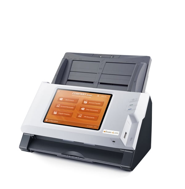 Plustek eScan A280 Enterprise ADF-skanner 600 x 600 DPI A4 Svart, Vit