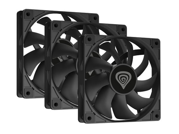 GENESIS Oxal 120 Datorväska Fan 12 cm Svart 3 styck