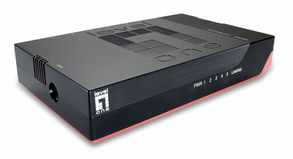 LevelOne GSW-0507 verkkokytkin Hallitsematon Gigabit Ethernet (10/100/1000) Musta, Punainen