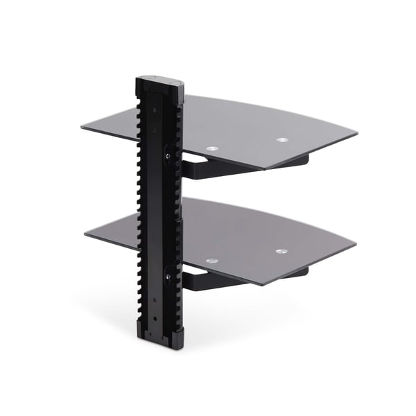 StarTech.com 2B-WALL-MOUNT-SHELF AV-laitteiden teline Musta Lasi