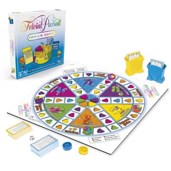 Hasbro Gaming Trivial Pursuit Family Edition -lautapeli perheen peli-iltoihin ikäryhmä 8+