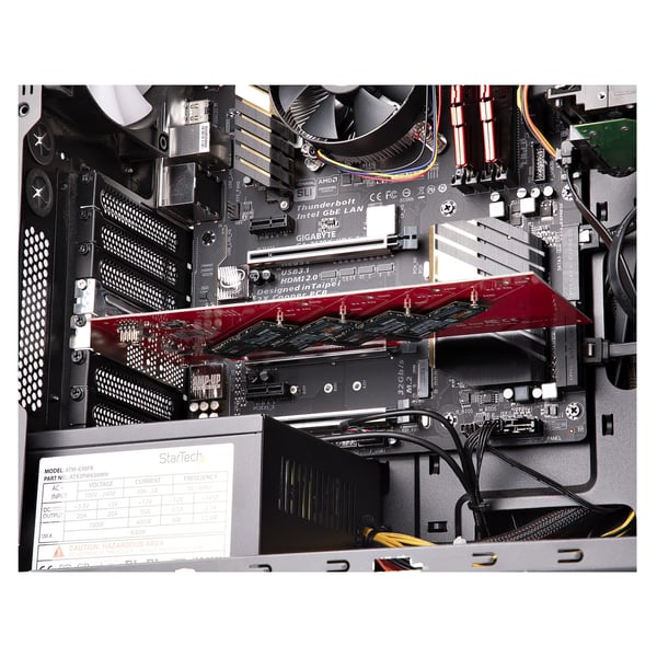 StarTech.com QUAD-M2-PCIE-CARD-B nätverkskort/adapters Intern M.2