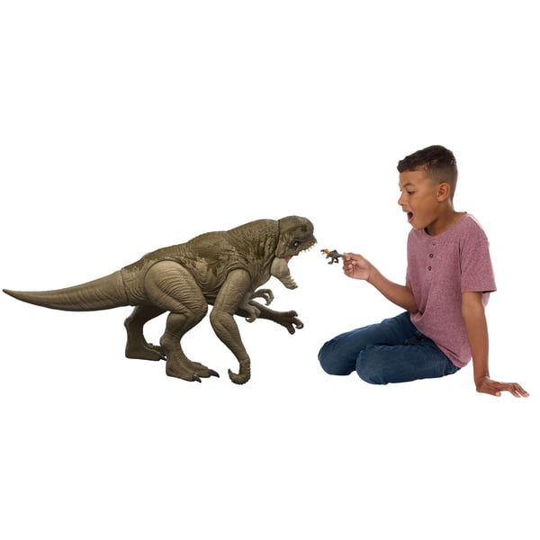 Jurassic World Rebirth Super Colossal Distortus Rex-dinosauriefigur, 79 cm, kan svälja minifigurer