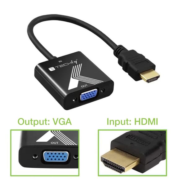 Techly IDATA HDMI-VGA2P video omformer 1920 x 1200 pixel